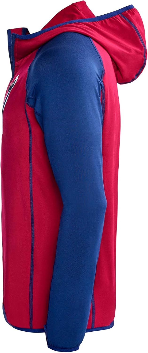 Black Crevice Herren Microfleece Jacke Second Layer Midlayer Kapuze BCR297879 blood red/steel blue M