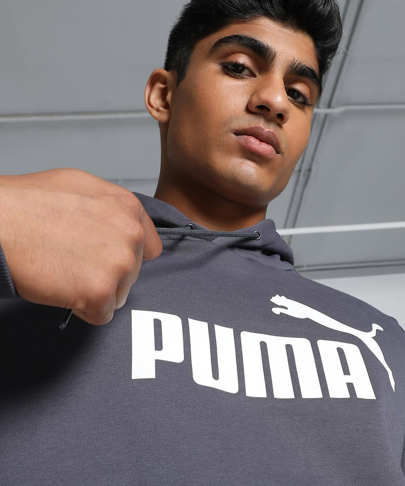 PUMA Herren ESS Big Logo Hoodie FL (S) Sweat S Galaktisches Grau, S Galaktisches Grau