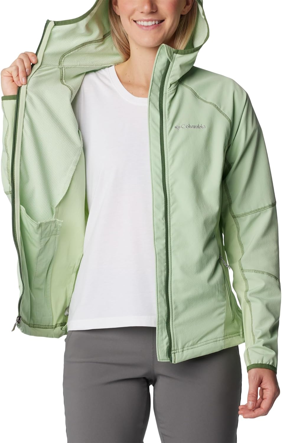 Columbia Damen Softshelljacke Sweet As Hoodie S Sage Leaf, S Sage Leaf