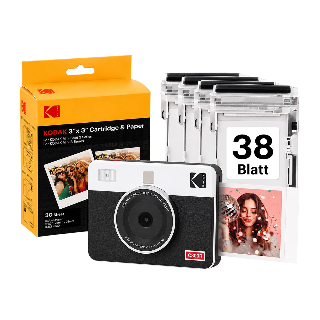 Kodak Mini Shot 3 Retro Tragbare Kabellose Sofortbildkamera und Fotodrucker, iOS &amp; Android, Bluetoot