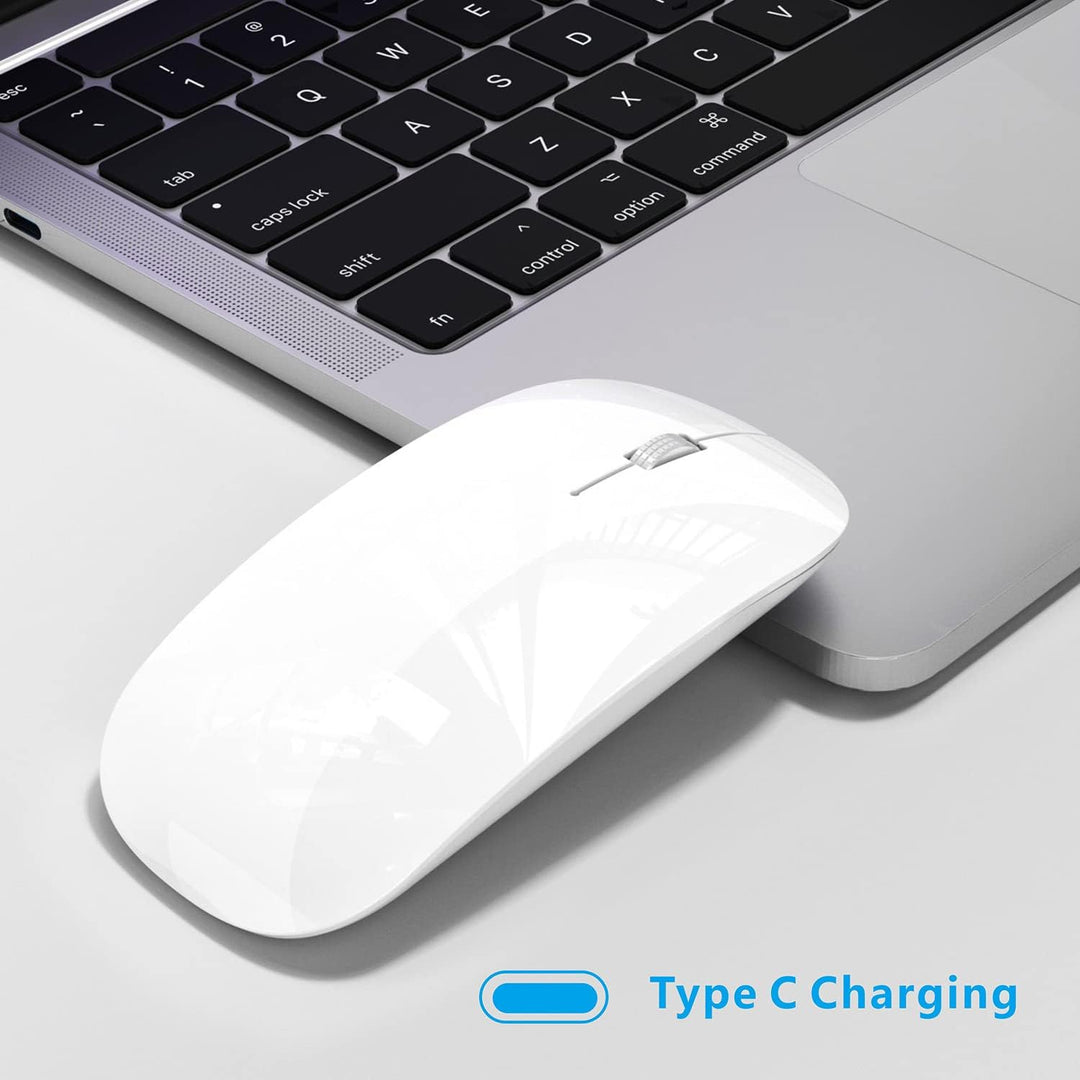 Uiosmuph U30 Bluetooth Maus Kabellose, Wiederaufladbare Leise (BT5.1+ BT5.1+ USB) Funkmaus Laptop Wi