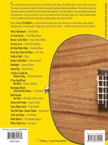 Hal Leonard Ukulele Method: More Easy Songs For Ukulele: Noten, CD für Ukulele, Taschenbuch