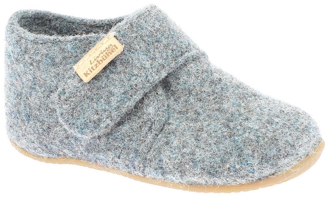 Living Kitzbühel Unisex Kinder Babyklettschuh Filz UnifarbenHausschuh 24 EU Circular Grey, 24 EU Cir