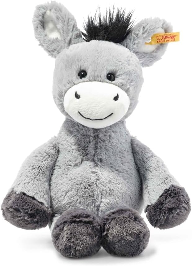Steiff Kuscheltier Dinkie Esel, Süsses Stofftier mit Kunststoffaugen, Kinder, Jungen & Mädchen, Soft