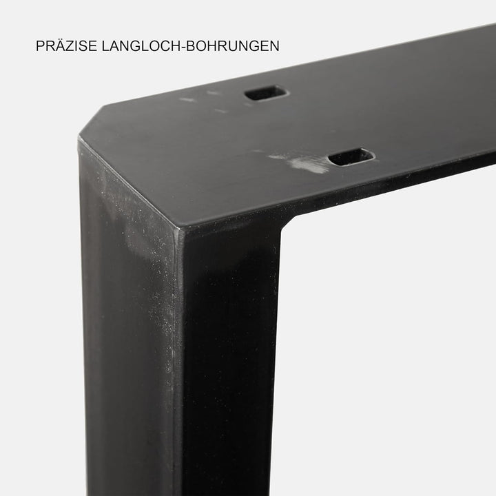 1 Paar (2 Stück) BestLoft Kufen – Tischkufen im Industriedesign aus Rohstahl (60x72cm, Transparent P