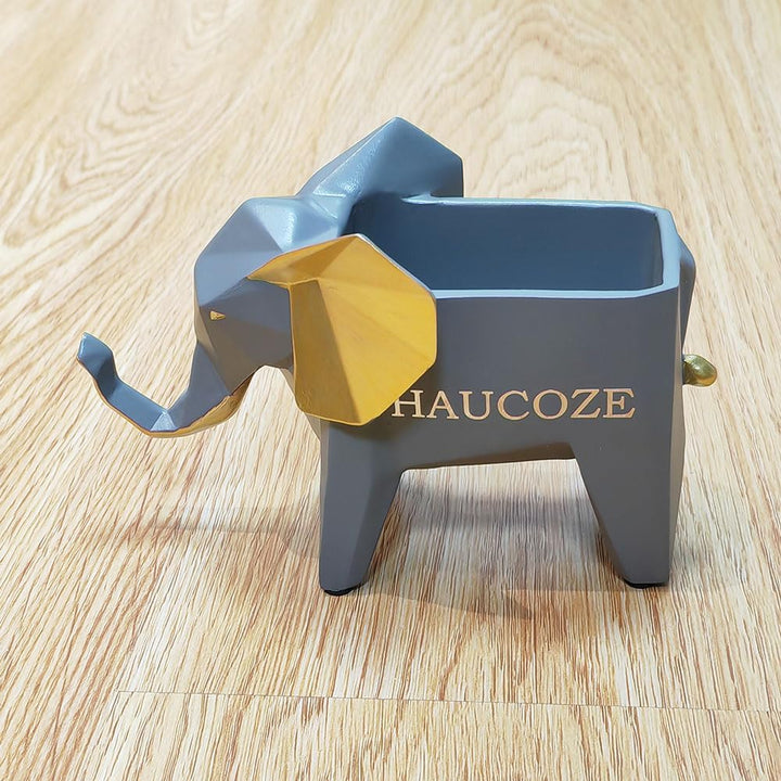 Amoy-Art Blumentopf Pflanzen Elefant Arts Skulptur Modern Dekor Statue Wohnzimmer Kunst Figuren Poly
