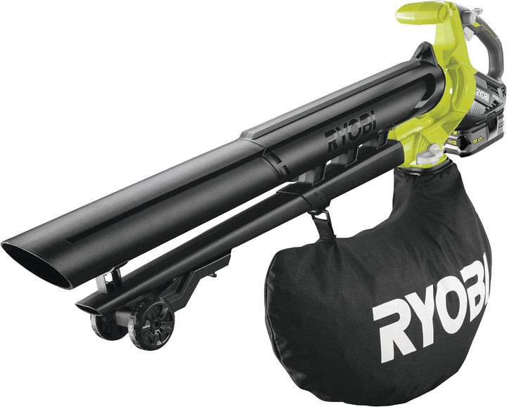 Ryobi Laubbläser für Staubsauger, 18 V, LithiumPlus Brushless – 1 Akku 5,0 Ah – 1 Schnellladegerät R