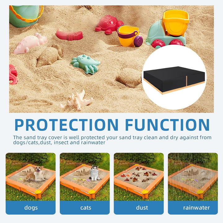 Sandkasten Abdeckplane 125 * 125 * 20cm Sandkasten Abdeckung Plane Sandkastenplane Abdeckung für San