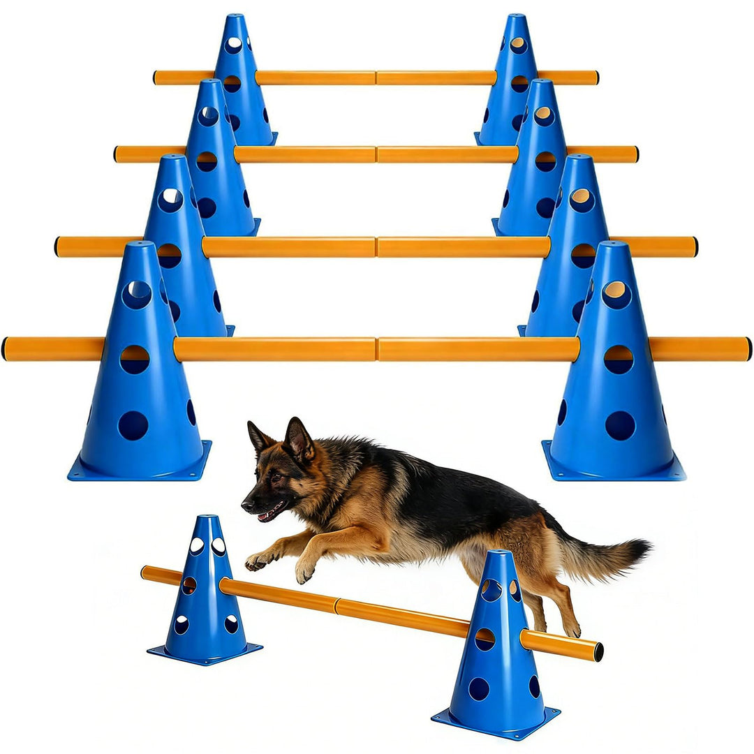 Agility Set Hunde Klein Cavaletti Hunde Steckhürdenset, Agility Trainingszubehör für Hunde Pferde, S