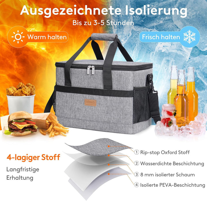 Lifewit Kühltasche Picknicktasche Lunchtasche Mittagessen Tasche Thermotasche Isoliertasche für Lebe