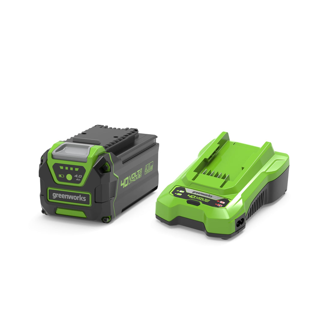Greenworks 40V Akku & Universal Ladegerät Kit - Original leistungsstarker 4Ah Lithium-Ionen Akku mit
