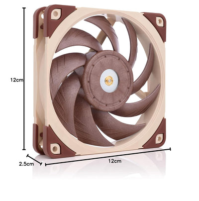 Noctua NF-A12x25 5V, Leiser Premium-Lüfter mit USB Stromadapterkabel, 3-Pin, 5V Version (120mm, Brau