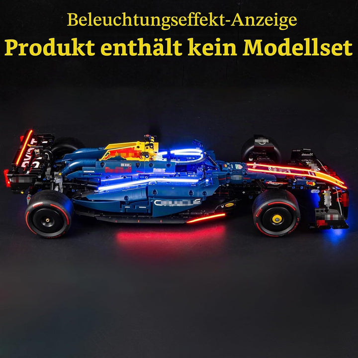 GEAMENT LED Licht-Set Kompatibel mit Lego Oracle Red Bull Racing RB20 F1 Rennauto Technic 42206 Baus