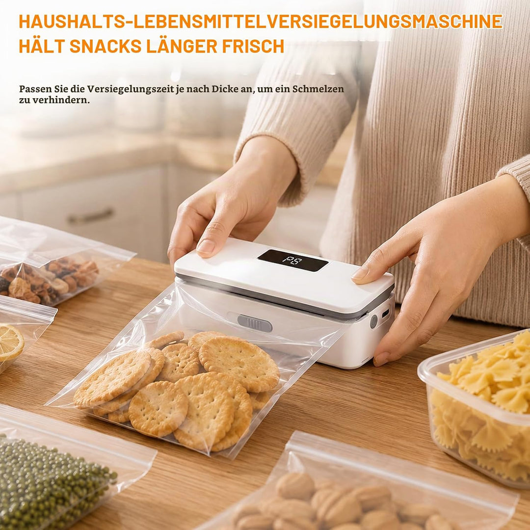 Mini Bag Sealer Folienschweissgerät, 8 Stufen Einstellbar