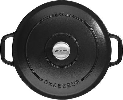 Chasseur - Gusseisen Bräter rund 26 cm - 5,2 L - Schwarz 4726 Schwarz Rund 5,2 L, Schwarz Rund 5,2 L