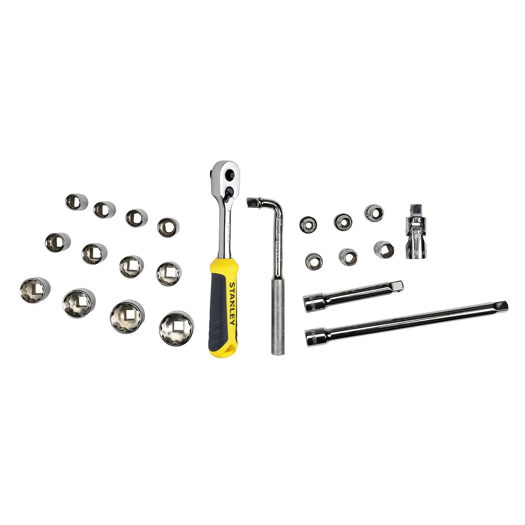 Stanley Transmodul System (Modul 1/2 Zoll, 6-Kant Steckschlüssel und Zubehör-Set inkl. Umschaltknarr