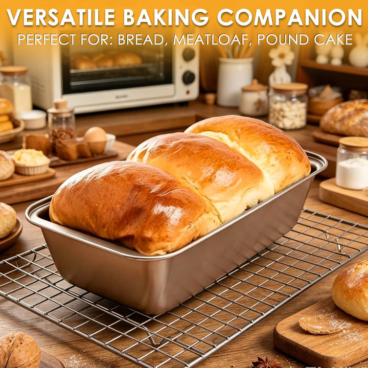 5 Stück Brotbackform Rechteckig Antihaft 25,2x13x6,2 cm | Kastenform Kohlenstoffstahl für Toast Kuch