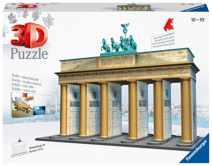 Ravensburger 3D Puzzle 12551 Brandenburger Tor - 324 Teile - Das Berliner Wahrzeichen für Puzzlefans