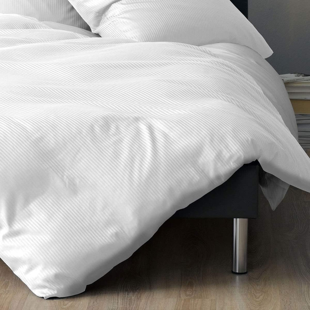 Lorena Mako-Satin Bettwäsche Venedig weiss 1 Bettbezug 200 x 200 cm + 2 Kissenbezüge 80 x 80 cm, Wei