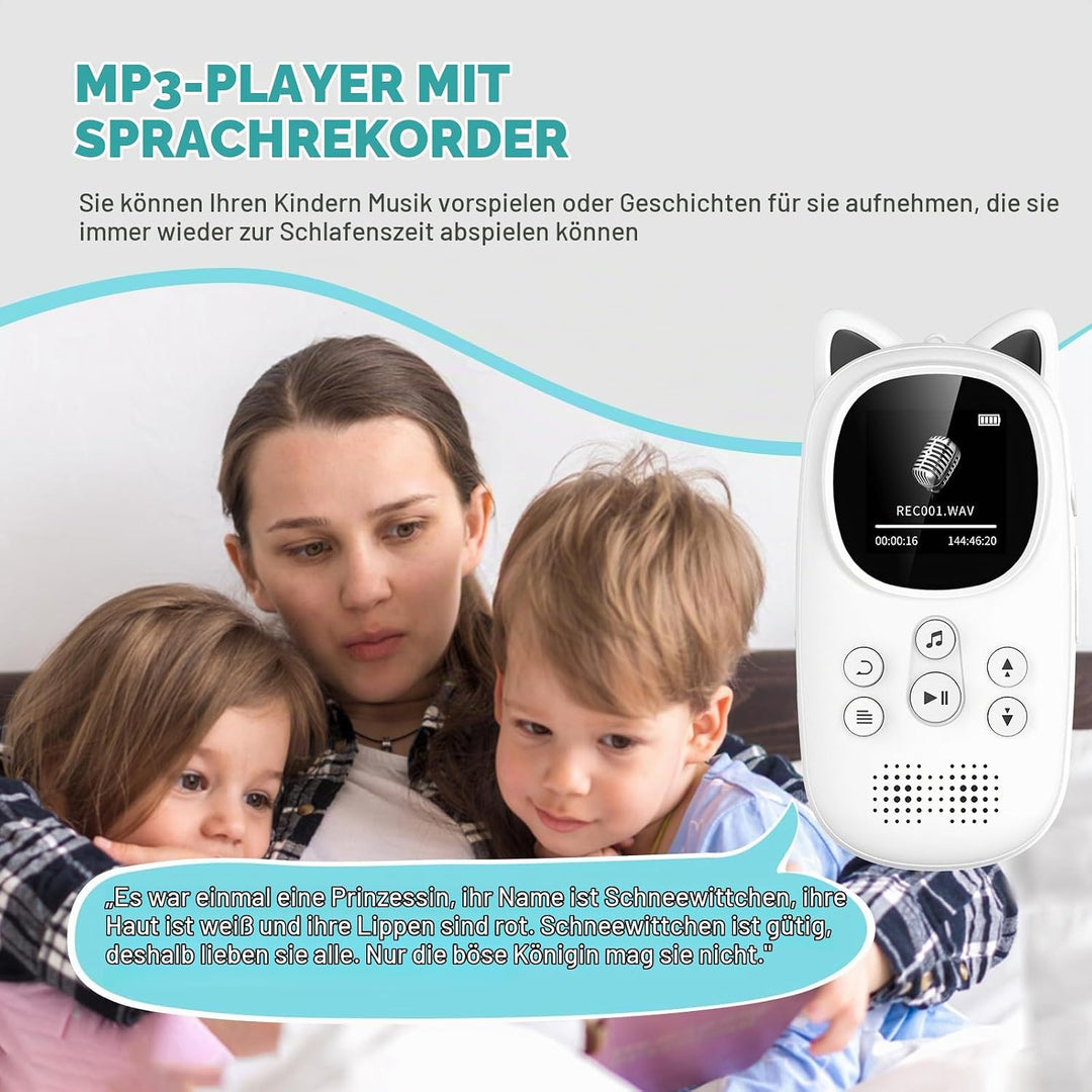 32GB MP3-Player mit Bluetooth 5.0, Oilsky Kinder MP3 Player mit Kopfhörer, 750mAh Tragbarem Sport Mp
