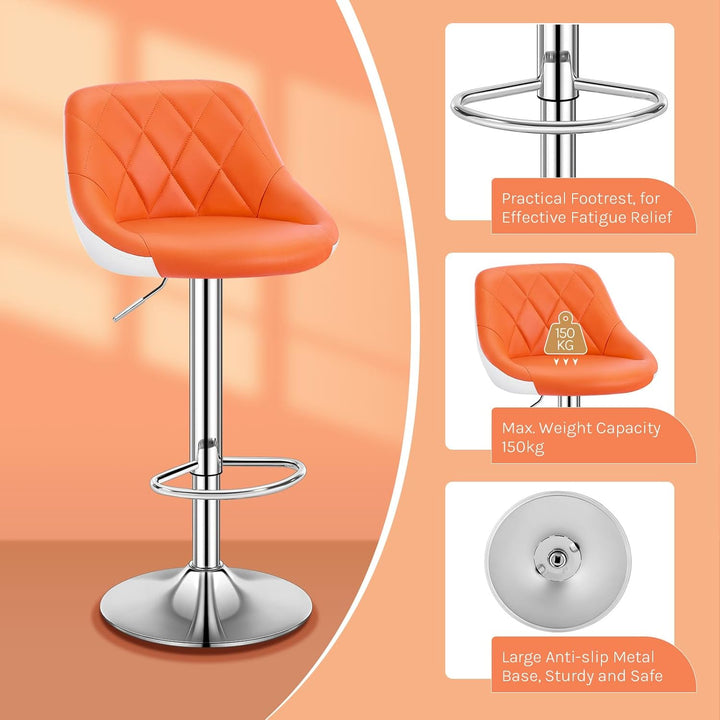 WOLTU® 1x Barhocker Barstuhl Tresenhocker Bistrohocker mit Griff, Design Stuhl, höhenverstellbar, fr