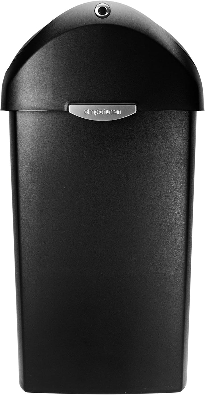 simplehuman, 40 Liter, Schwingdeckel Abfalleimer, schwarz, 5 Jahre Garantie 40 L Schwarz, 40 L Schwa