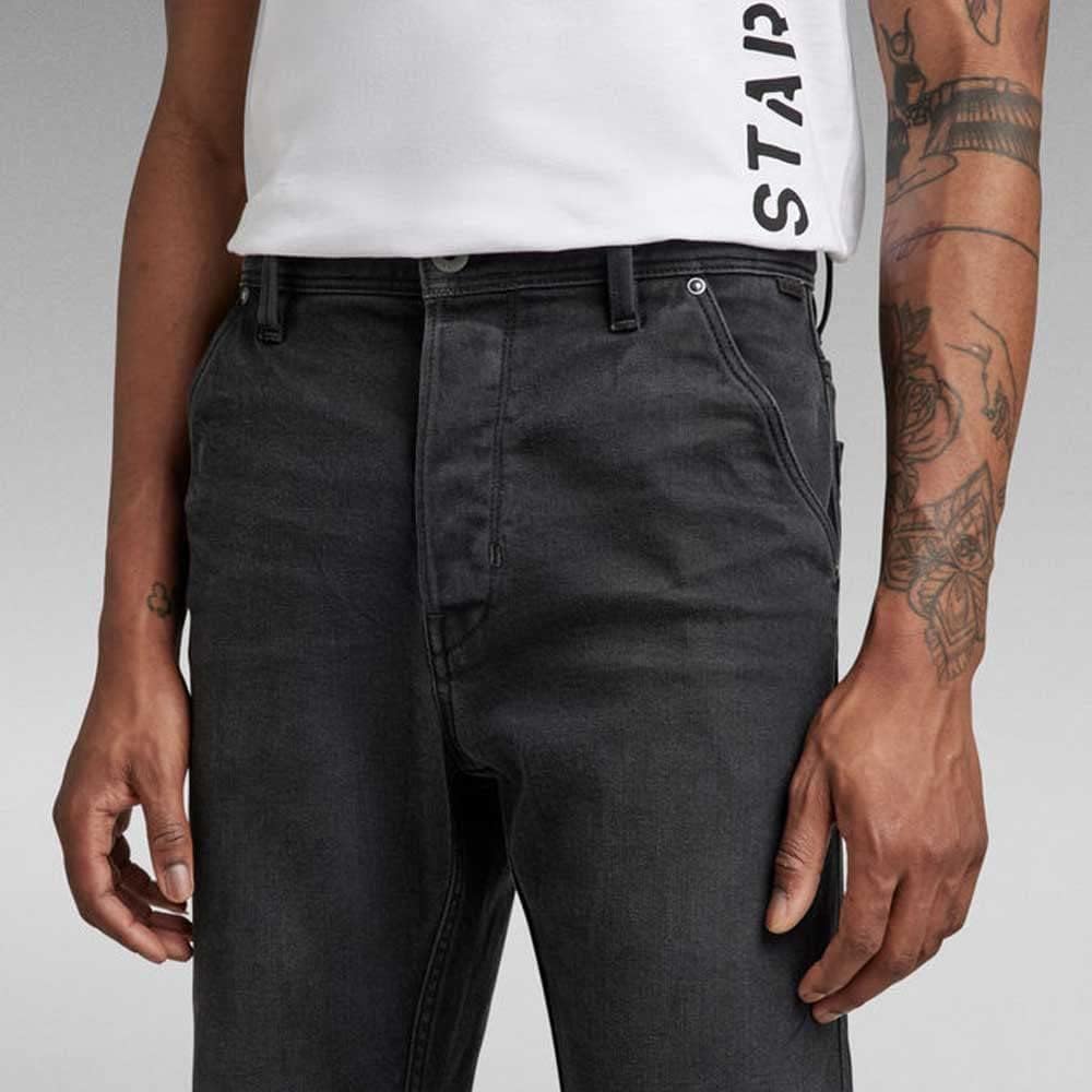 G-STAR RAW Herren Pilot 3D Slim Jeans 28W / 30L Grau (Worn in Black Onyx D20505-b479-c942), 28W / 30