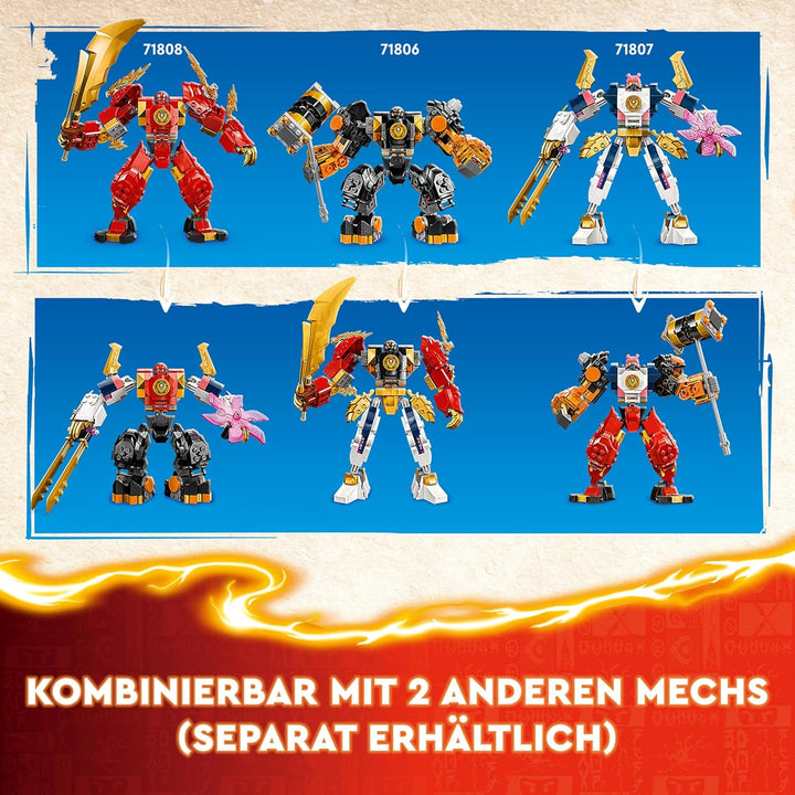 LEGO NINJAGO Kais Feuermech, Actionfiguren-Spielzeug für Kinder mit roter Mech-Figur zum Umgestalten