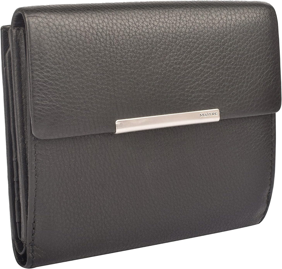 Maitre Belg Dartrud Geldbörse MH11F 12 cm Black Schwarz, Schwarz