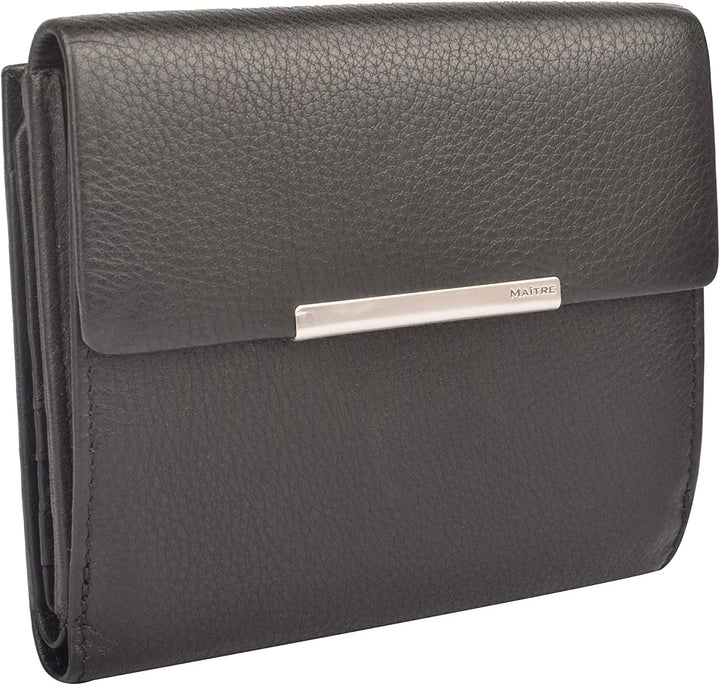 Maitre Belg Dartrud Geldbörse MH11F 12 cm Black Schwarz, Schwarz