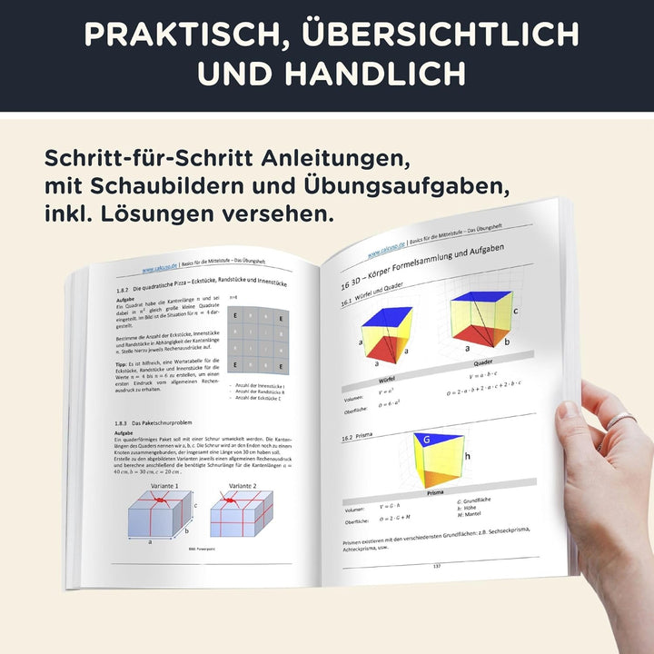Mathe ohne Angst. Basics für die Mittelstufe - Übungsheft Mathematik von der 7. bis 10. Klasse