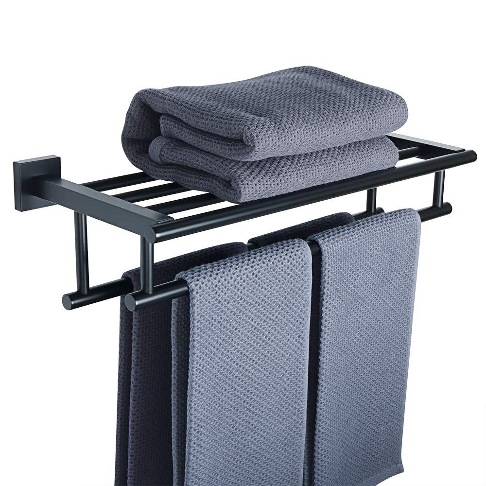 SAYAYO Handtuchhalter Bad Wand Gästehandtuchhalter Wandmontage Edelstahl Premium Doppelt Badetuchhal