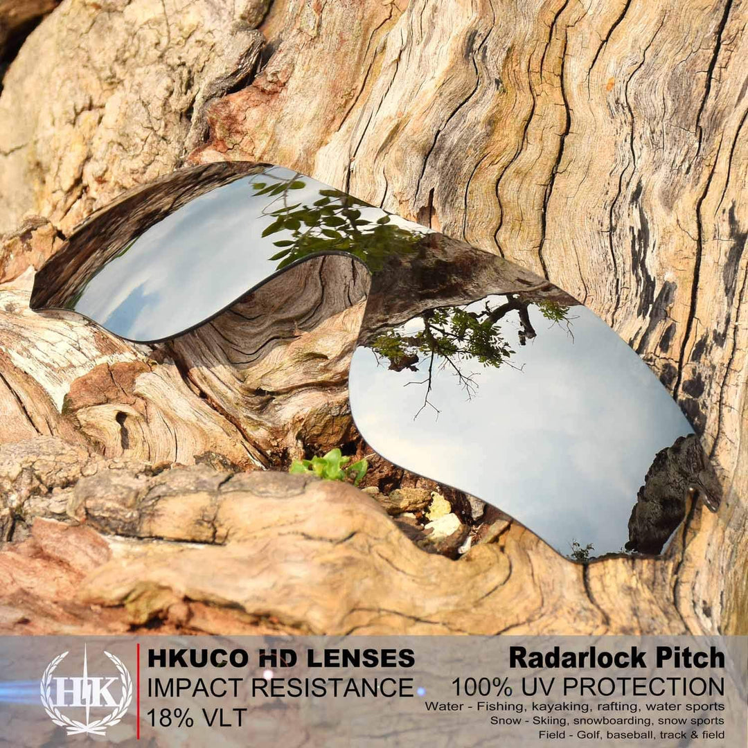 HKUCO Plus Mens Replacement Lenses for Oakley RadarLock Pitch - 4 Pair