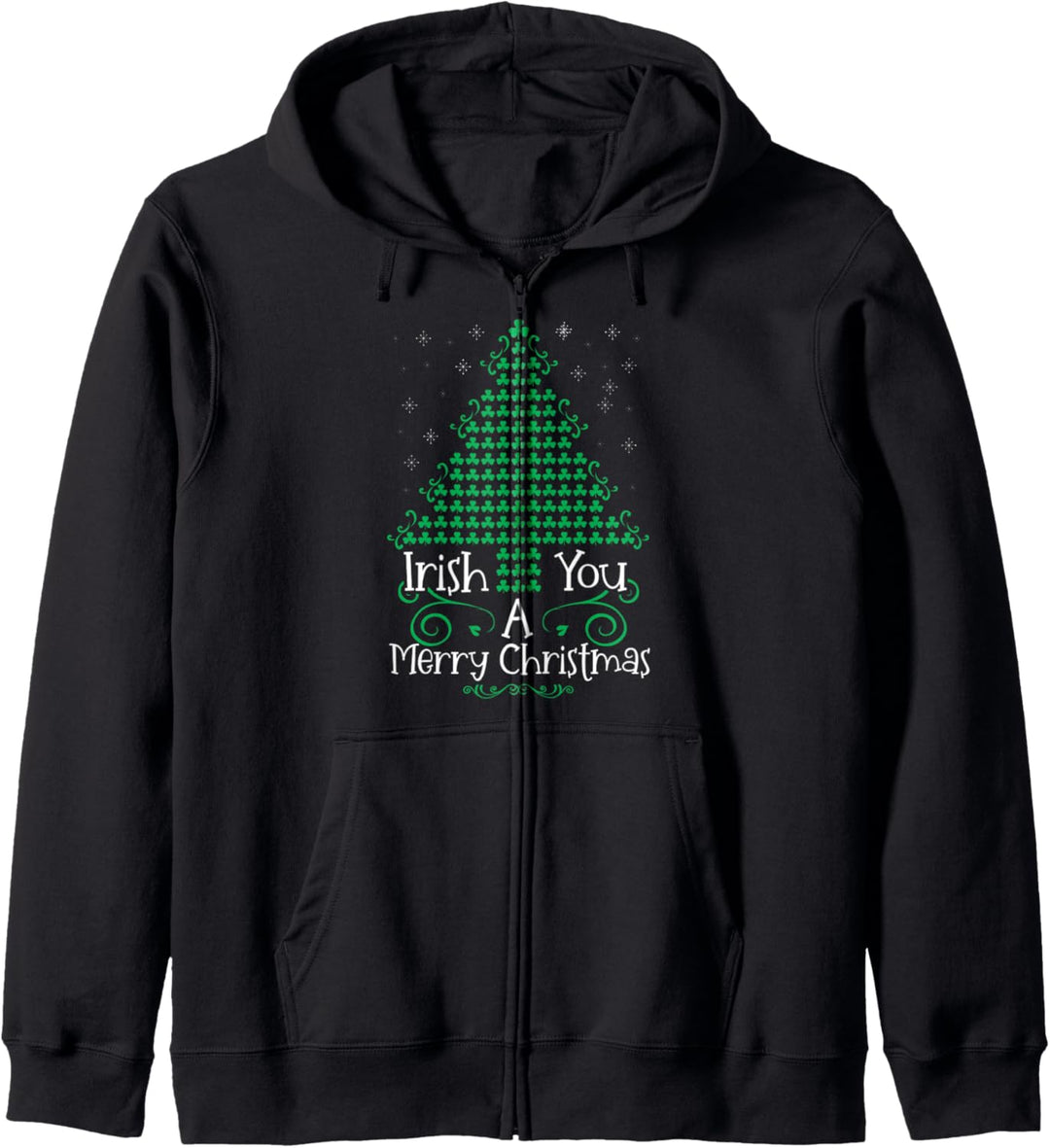 Irish you a Merry Christmas with Tree Shamrocks Irland Kapuzenjacke