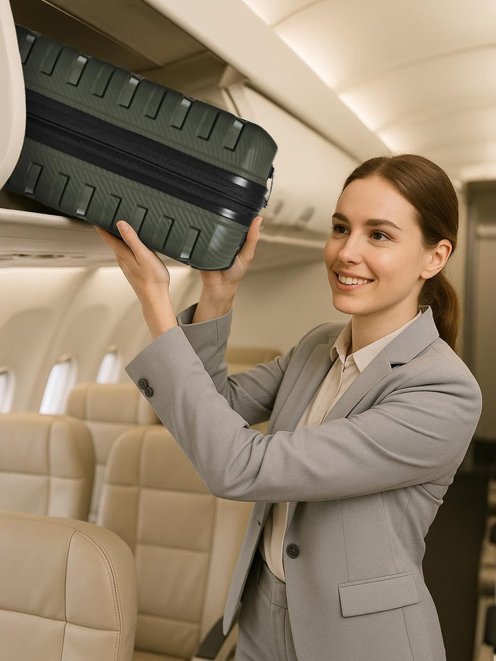 Smartbox Hartschalen Kabinen-Koffer | Kleiner Trolley 37 x 23 x 55 cm von 42 auf 48 Liter erweiterba