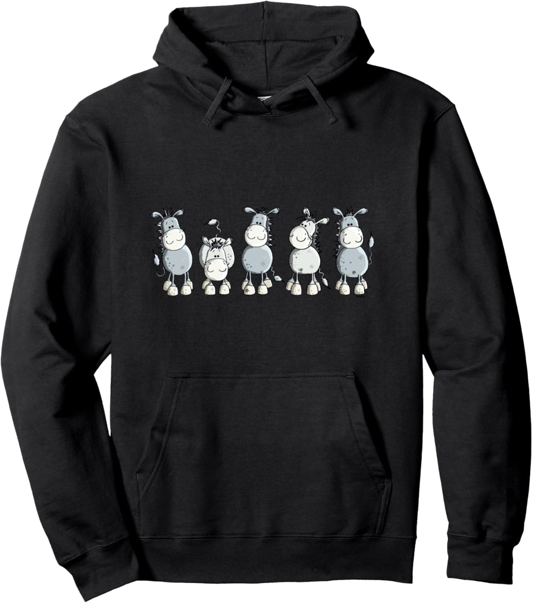 Happy Esel Team I Langohr Esel Herde I Eselchen Fun Pullover Hoodie