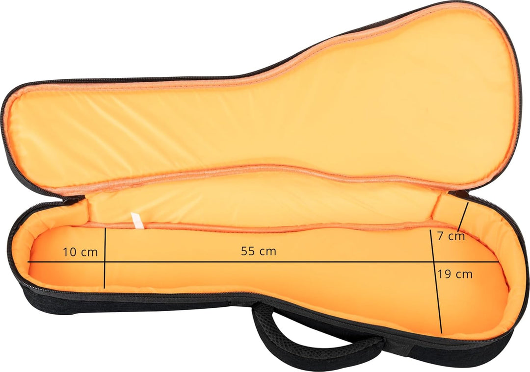 Rocktile Tasche für Sopran-Ukulele - Gigbag für Sopran-Ukulele - Maximale Innenmasse (LxBxH): 56 x 1
