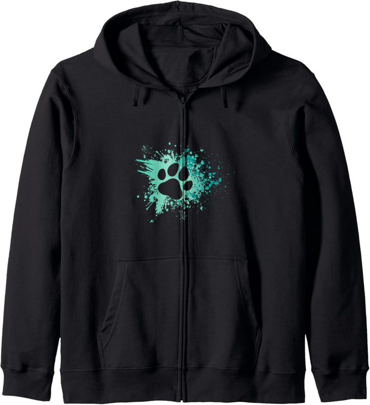 Hundepfotenabdruck und Hundefreunde, Geschenk für Hundebesitzer Kapuzenjacke