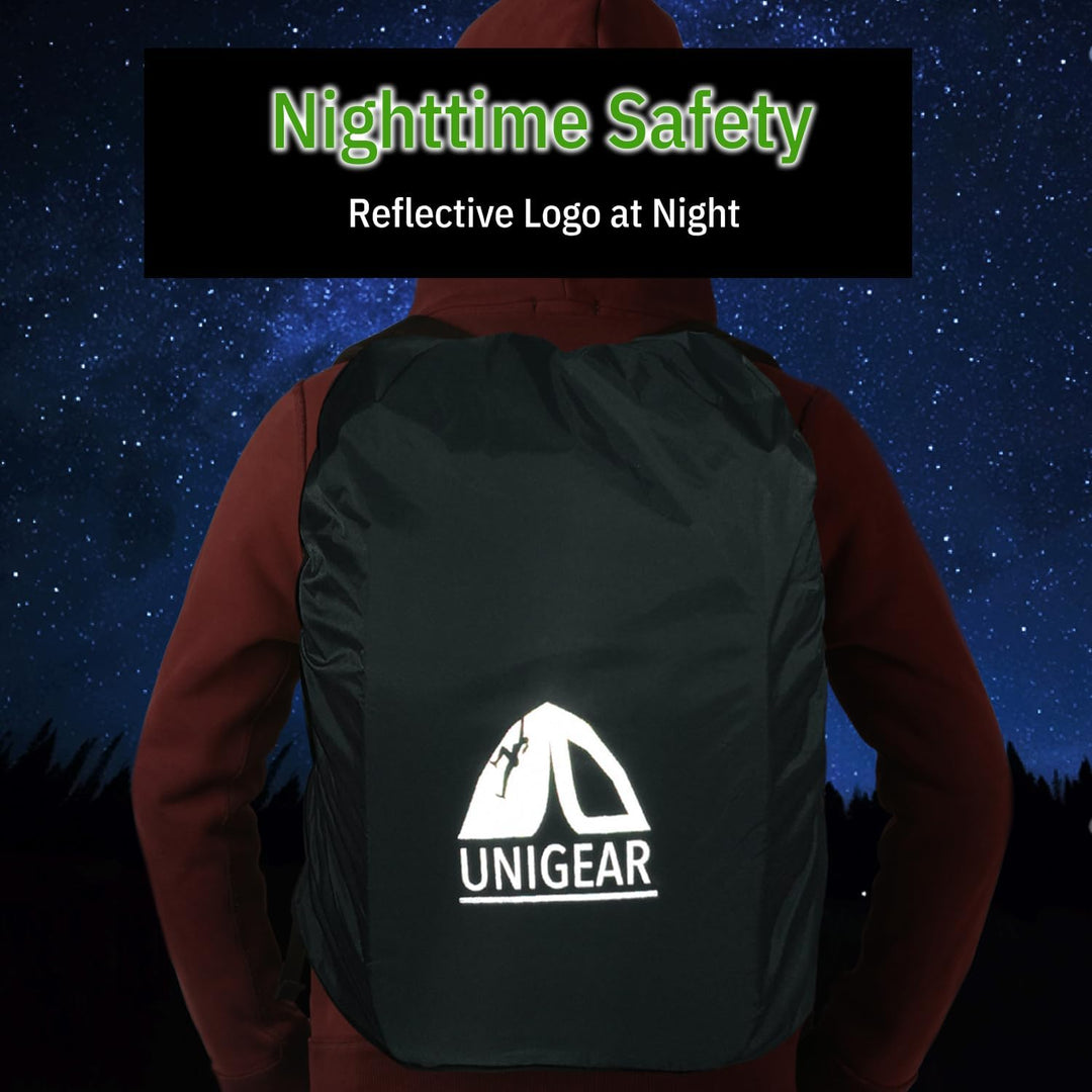 Unigear Regenschutz für Rucksäcke Schulranzen mit Reflektor, wasserdichte Regenhülle Rucksack Cover
