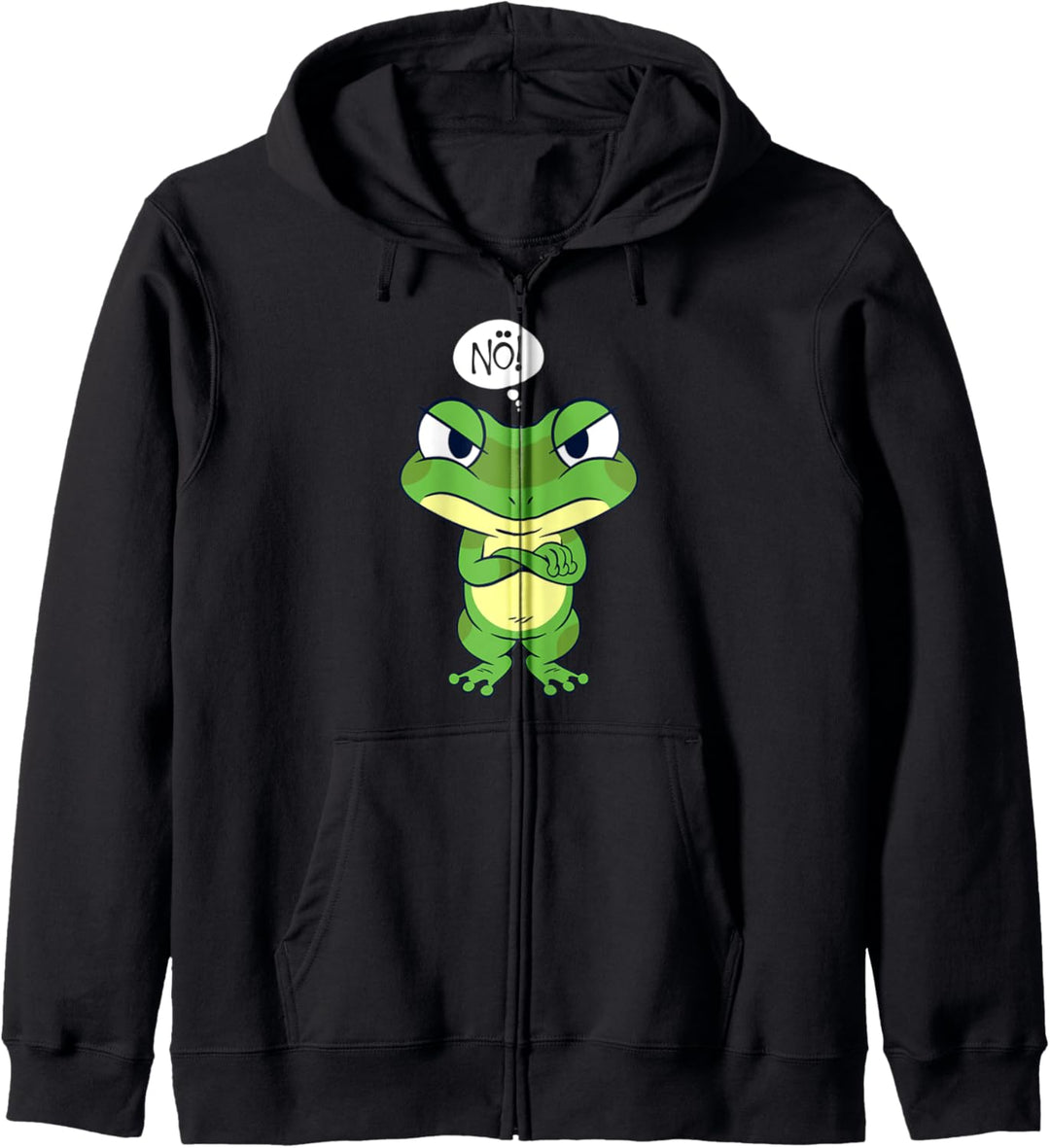 Bevor Du Fragst Nö Nein Lustig Frosch Spruch Comic Statement Kapuzenjacke