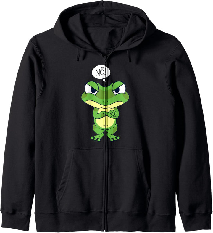 Bevor Du Fragst Nö Nein Lustig Frosch Spruch Comic Statement Kapuzenjacke