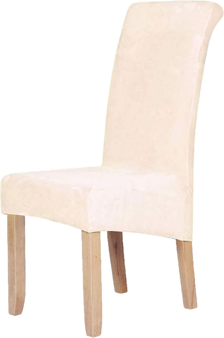Homaxy Velvet Stuhlhussen 6er Set, Stretch Esszimmerstuhl Hussen, Spandex Plüsch Stuhlbezug Grosses
