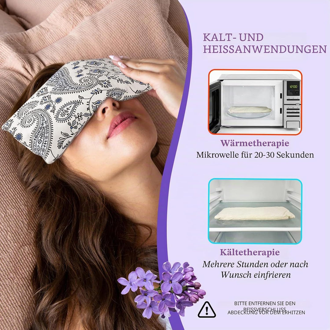Hihealer 2er / 4er-Pack Augenmaske Gewichts-Augenmaske mit Lavendel-Aromatherapie für Schlaf, Yoga,