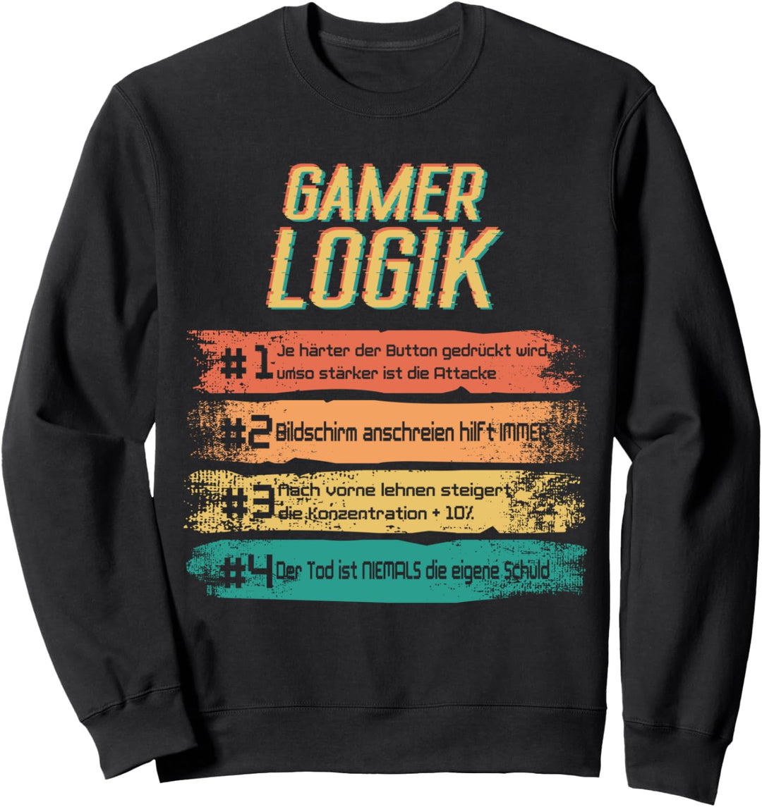 Gamer Logik Computer PC Controller Zocker Jungs Sweatshirt