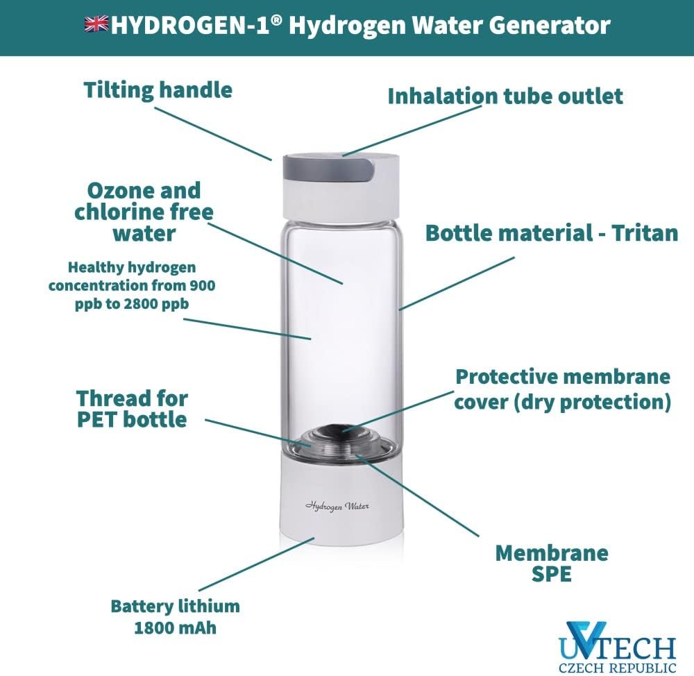 Hydrogen-1® Wasserstoff Original Wasser generator 400ml Japanische SPE-membran Wasserstoff-Inhalatio
