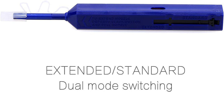 KELUSHI Glasfaserreinigungsstift für LC/MU-Stecker, Aktivierung durch einfaches Drücken, Blau