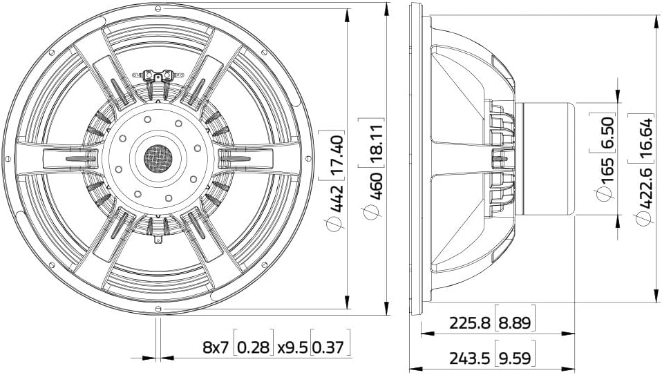 LAVOCE SAN184.50iP 18" Subwoofer Neodymium Magnet Aluminium Basket Driver
