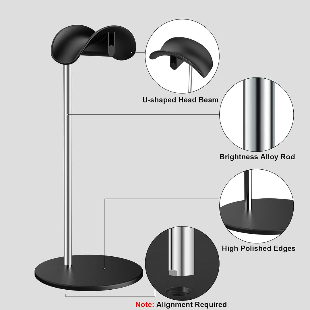 Kopfhörer Ständer, Headset Halterung Halter Tisch mit Aluminium Basis, kompatibel mit AirPods Max, S