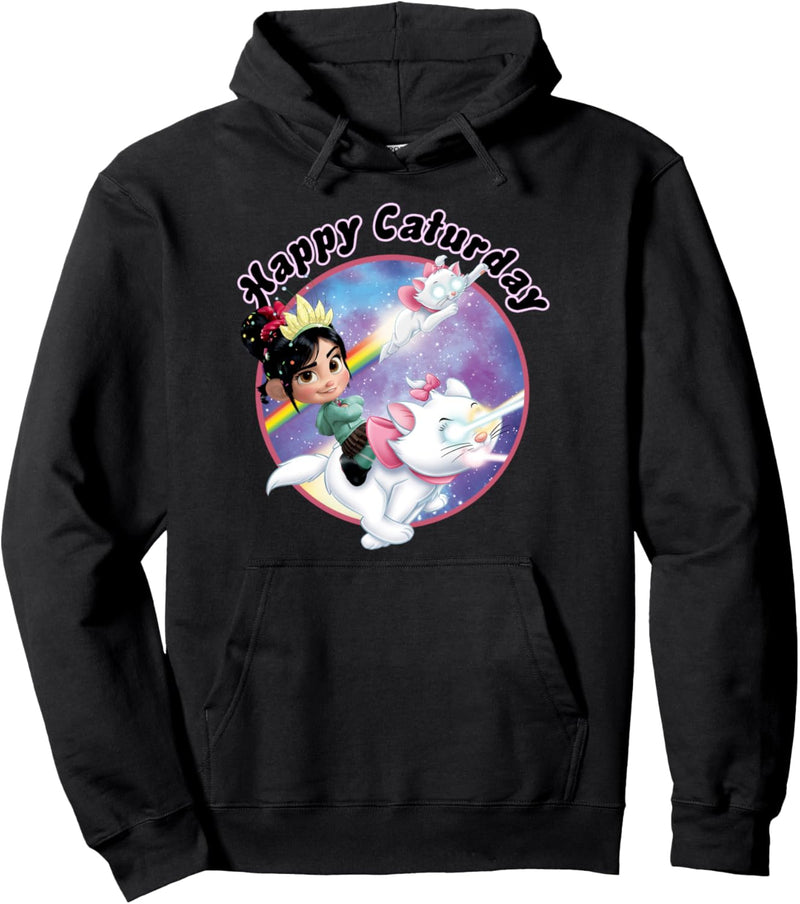 Disney Wreck It Ralph Vanellope Rainbow Galaxy Caturday Pullover Hoodie