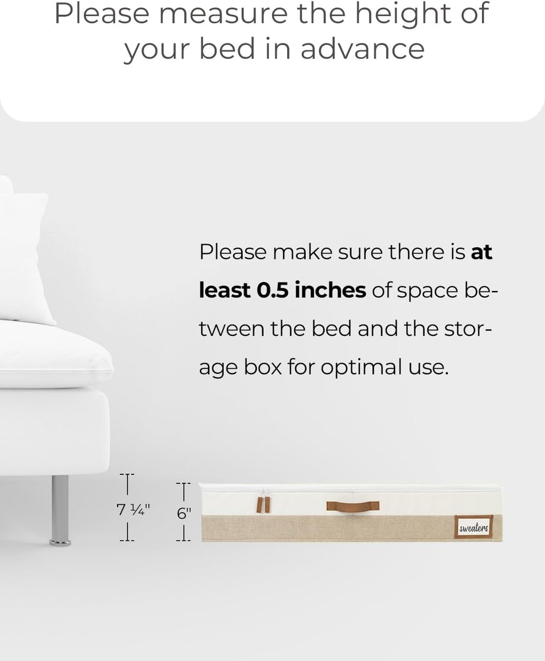 StorageWorks Unterbett Aufbewahrung, grosse Unterbett Aufbewahrungsbox mit Deckel Stoff, faltbare Un
